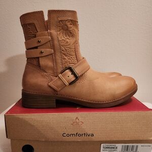 Comfortiva Women's Tan Ankle Boots